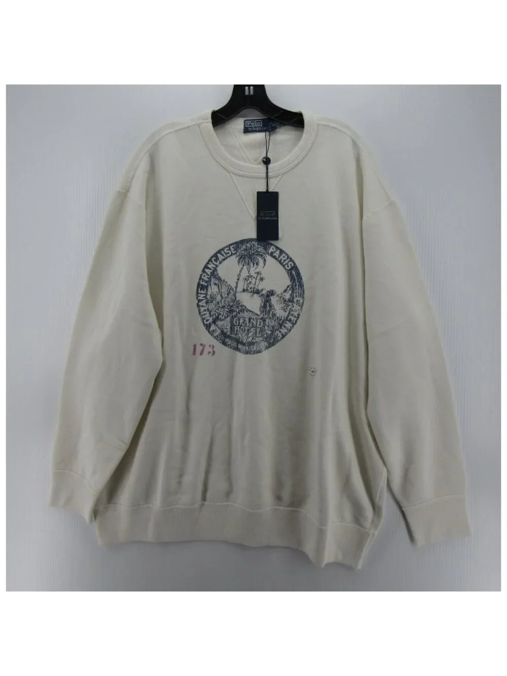 Polo Ralph Lauren Sweatshirt 2XB Distressed Graphic Grand Hotel Paris